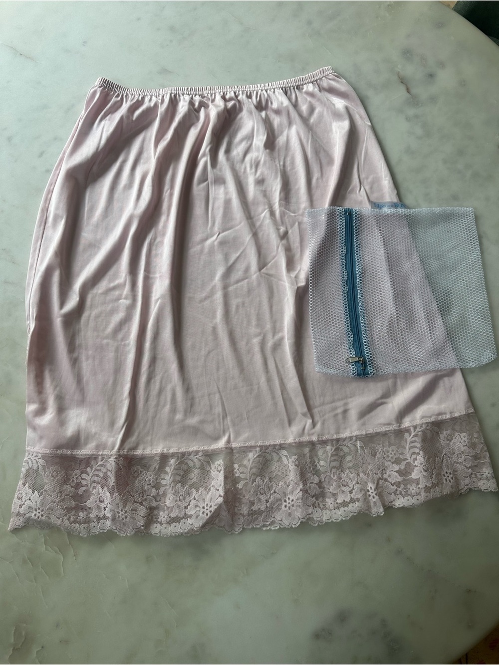 Applause Light Pink Lace-Hem Half Slip
